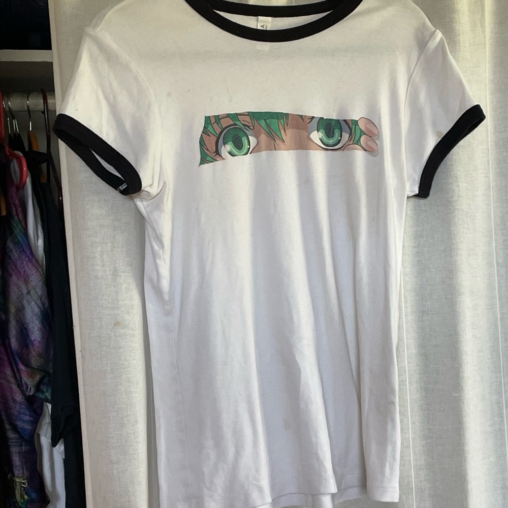 White and Black Graphic Tee